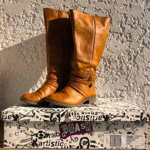 Payless Riding Boots, Brown - Size 7W (wide calf)